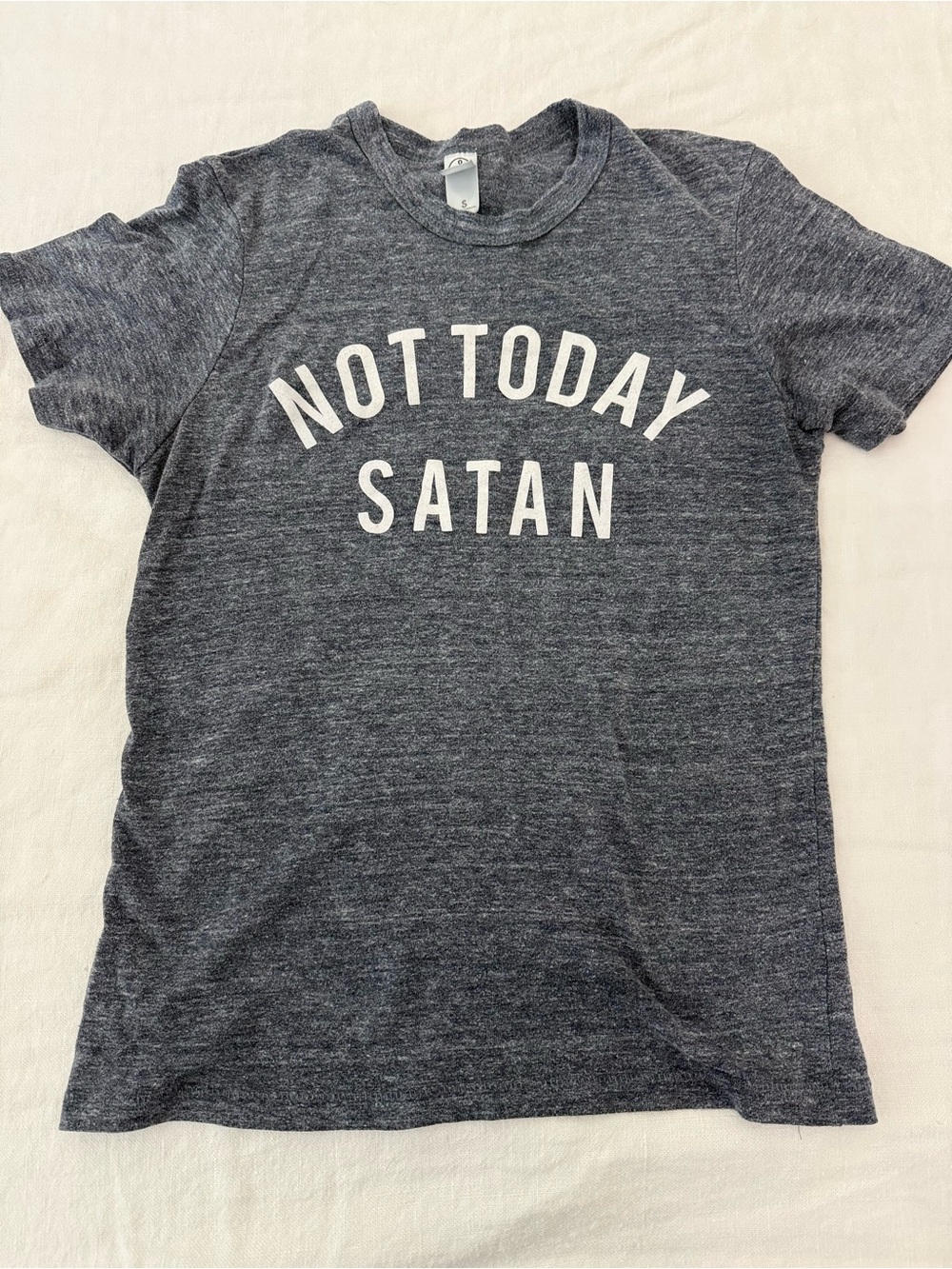 Alternative Heather Navy Crewneck Tee with White Tag